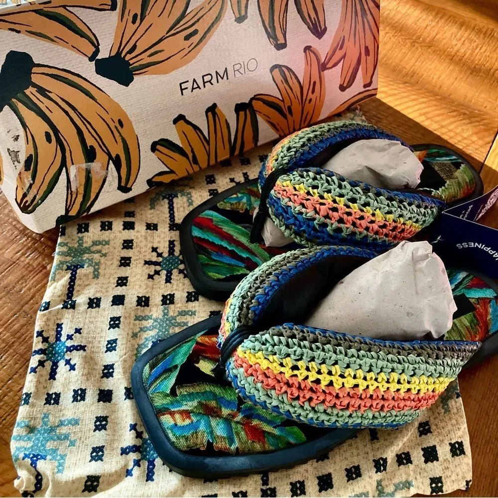 FARM Rio Multicolor Crochet Sandals - Picture 3 of 12